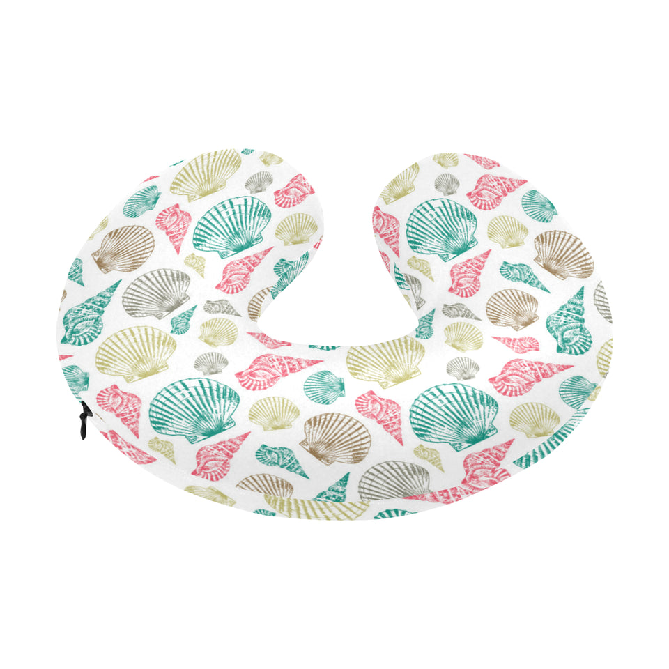 Colorful shell pattern U-Shaped Travel Neck Pillow