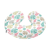 Colorful shell pattern U-Shaped Travel Neck Pillow
