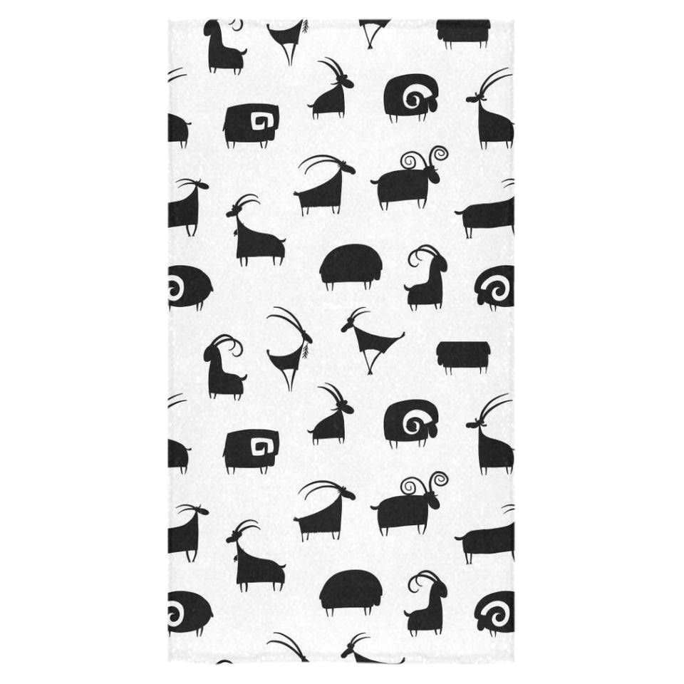 Goat ram pattern Bath Towel