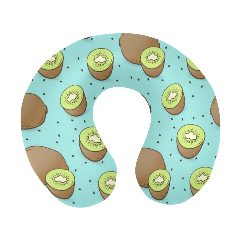 Kiwi blue background U-Shaped Travel Neck Pillow