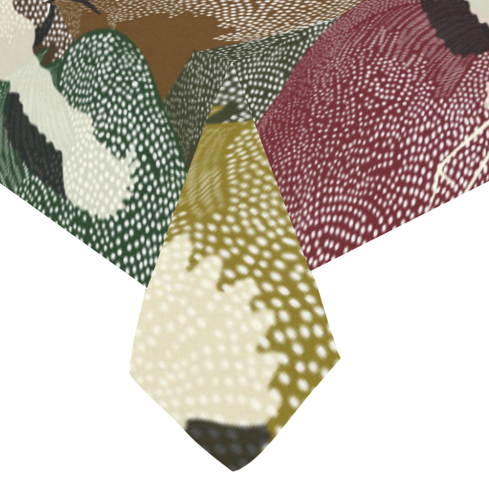 Japanese cranes flying forest dot pattern Tablecloth