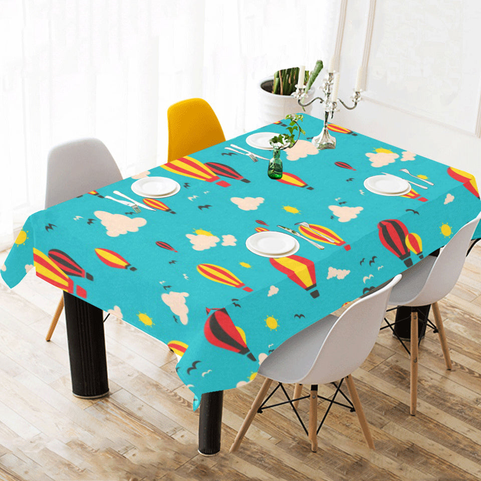 Hot Air Balloon Sky Pattern Tablecloth