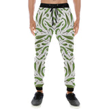 Hand drawn sketch style green Chili peppers patter Unisex Casual Sweatpants