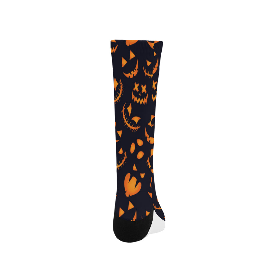 Halloween pattern Pumpkin background Crew Socks