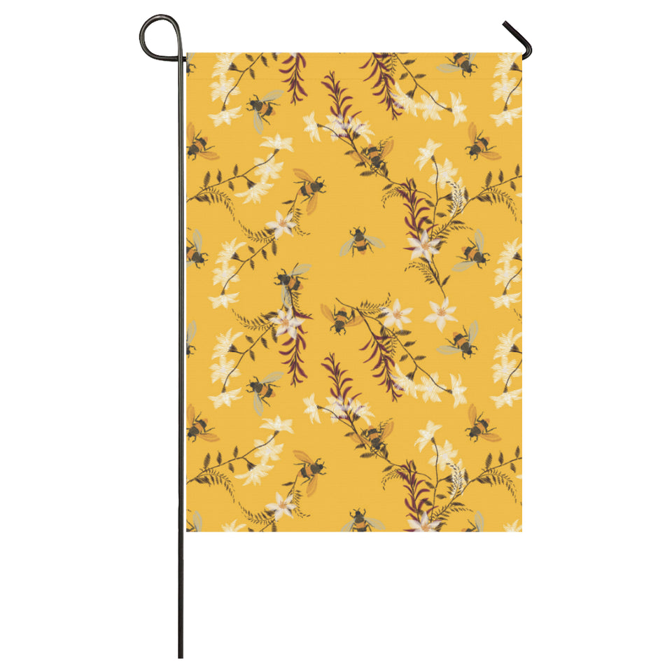 Bee flower pattern House Flag Garden Flag