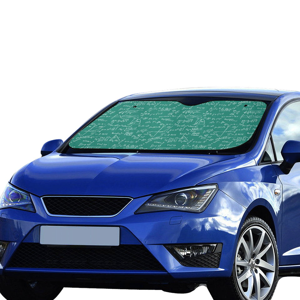Math Pattern Print Design 01 Car Sun Shade