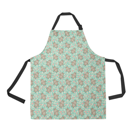 Hippopotamus Pattern Print Design 02 All Over Print Adjustable Apron