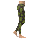 Hop pattern black background Women's Legging Fulfilled In US