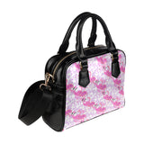 Pink flamingo flower pattern Shoulder Handbag
