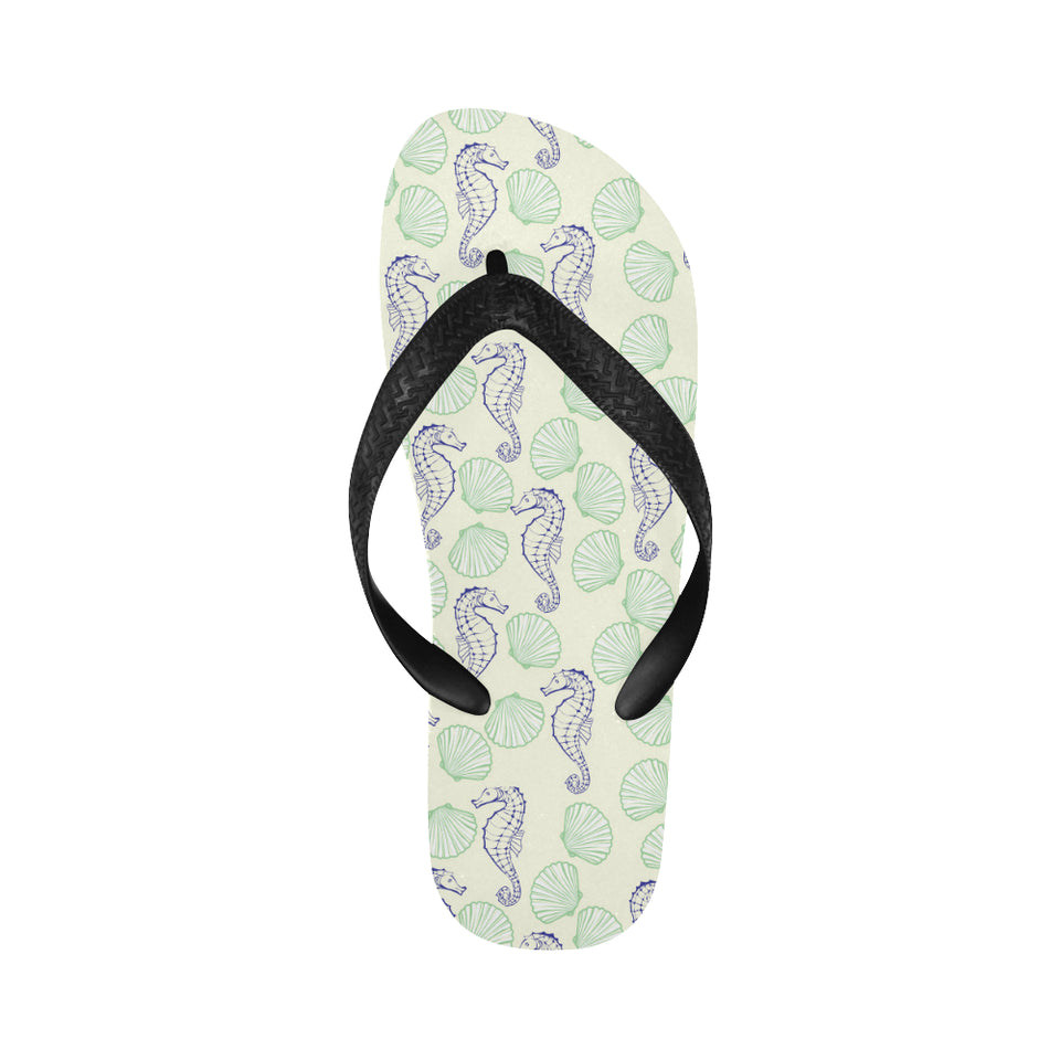 Seahorse shell pattern Unisex Flip Flops