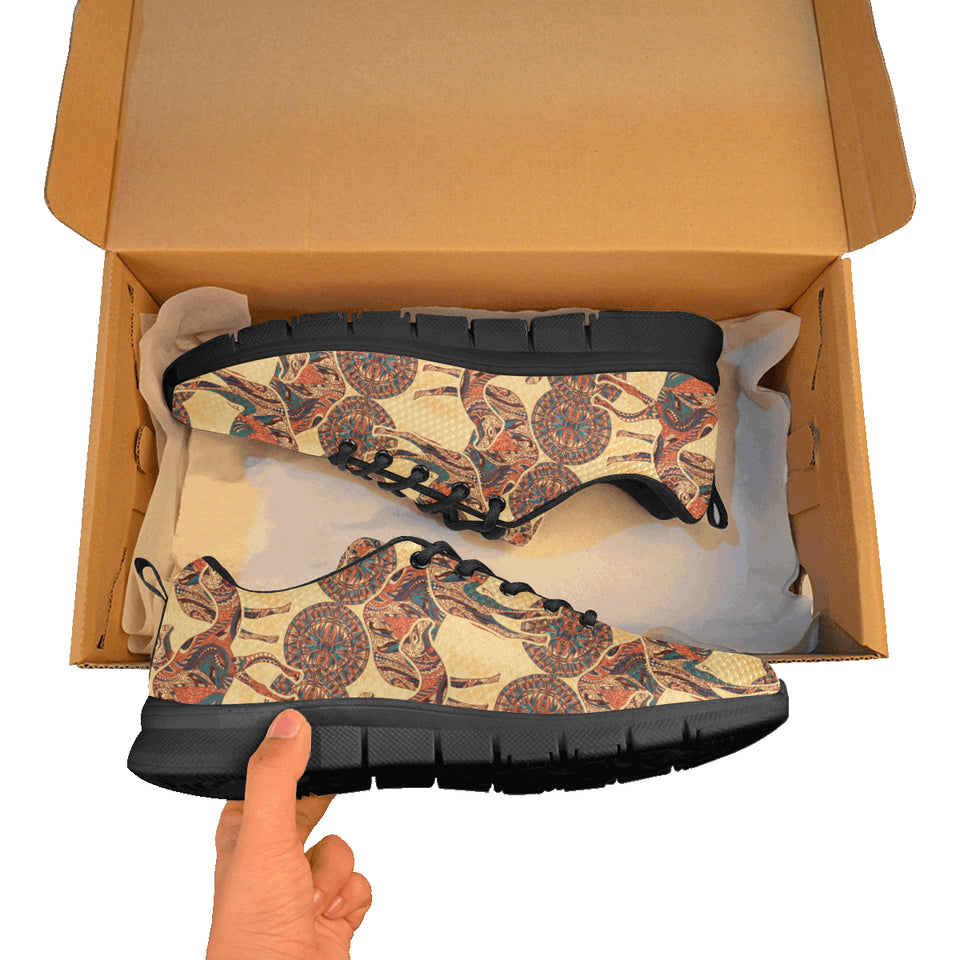 Camel polynesian tribal design pattern Men's Sneaker Shoes