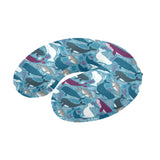 Whale design pattern U-Shaped Travel Neck Pillow