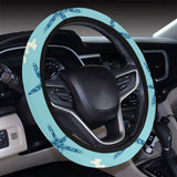 Blue starfish coral reef pattern Car Steering Wheel Cover