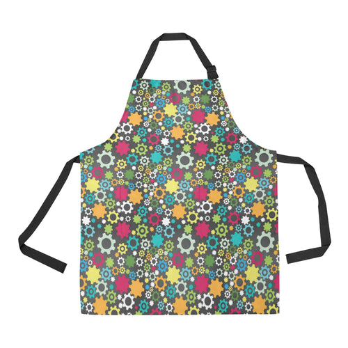 Gear Pattern Print Design 03 All Over Print Adjustable Apron