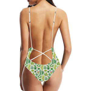 Cactus pattern copy Women's One-Piece Swimsuit