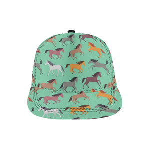 Colorful horses pattern All Over Print Snapback Cap