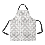 Hippopotamus Pattern Print Design 05 All Over Print Adjustable Apron