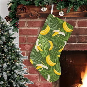 Banana Palm Leaves pattern Christmas Stocking