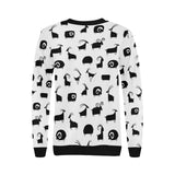 Goat ram pattern Women's Crew Neck Sweatshirt