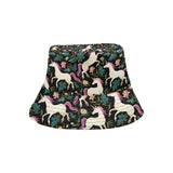 Unicorns forest background Unisex Bucket Hat