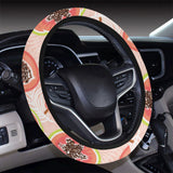 papaya leaves pattern Car Steering Wheel Cover