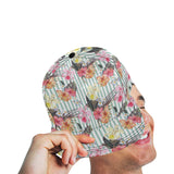 Colorful orchid flower pattern All Over Print Snapback Cap