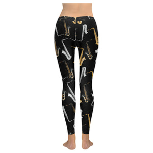saxophone design pattern Women's Legging Fulfilled In US