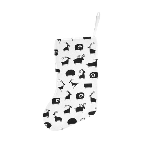 Goat ram pattern Christmas Stocking