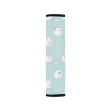 White cute hamsters heart pattern Car Seat Belt Cover