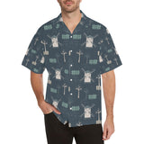 windmill tree pattern Men's All Over Print Hawaiian Shirt