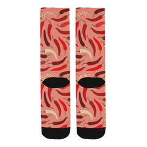 Beautiful Chili peppers pattern Crew Socks