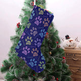 Dog Paws Pattern Print Design 02 Christmas Stocking