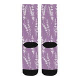 Lavender flowers purple pattern Crew Socks