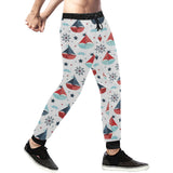 Cute color paper sailboat pattern Unisex Casual Sweatpants