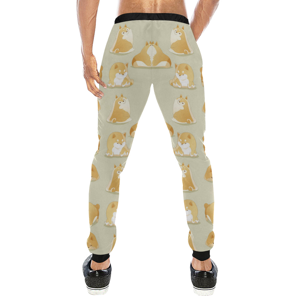 Cute fat shiba inu dog pattern Unisex Casual Sweatpants