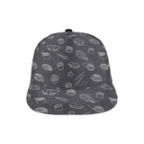 sushi pattern black background All Over Print Snapback Cap