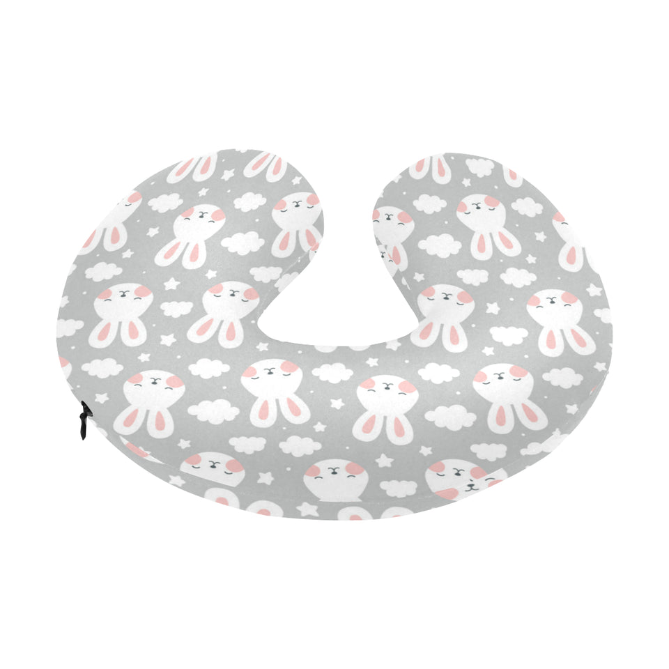 Rabbit cloud Pattern U-Shaped Travel Neck Pillow