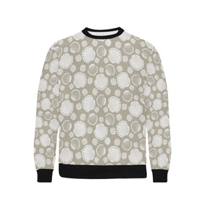 Scallop shell pattern Men's Crew Neck Sweatshirt