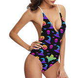 Colorful halloween background Women's One-Piece Swimsuit