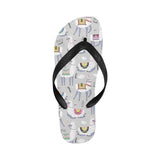 Cute Llama Alpaca pattern Unisex Flip Flops