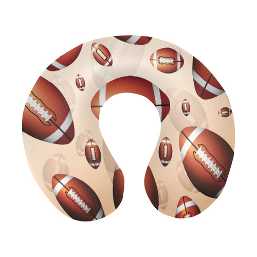 American football ball design pattern U-Shaped Travel Neck Pillow