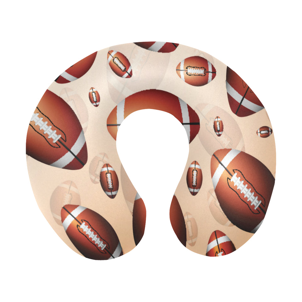 American football ball design pattern U-Shaped Travel Neck Pillow