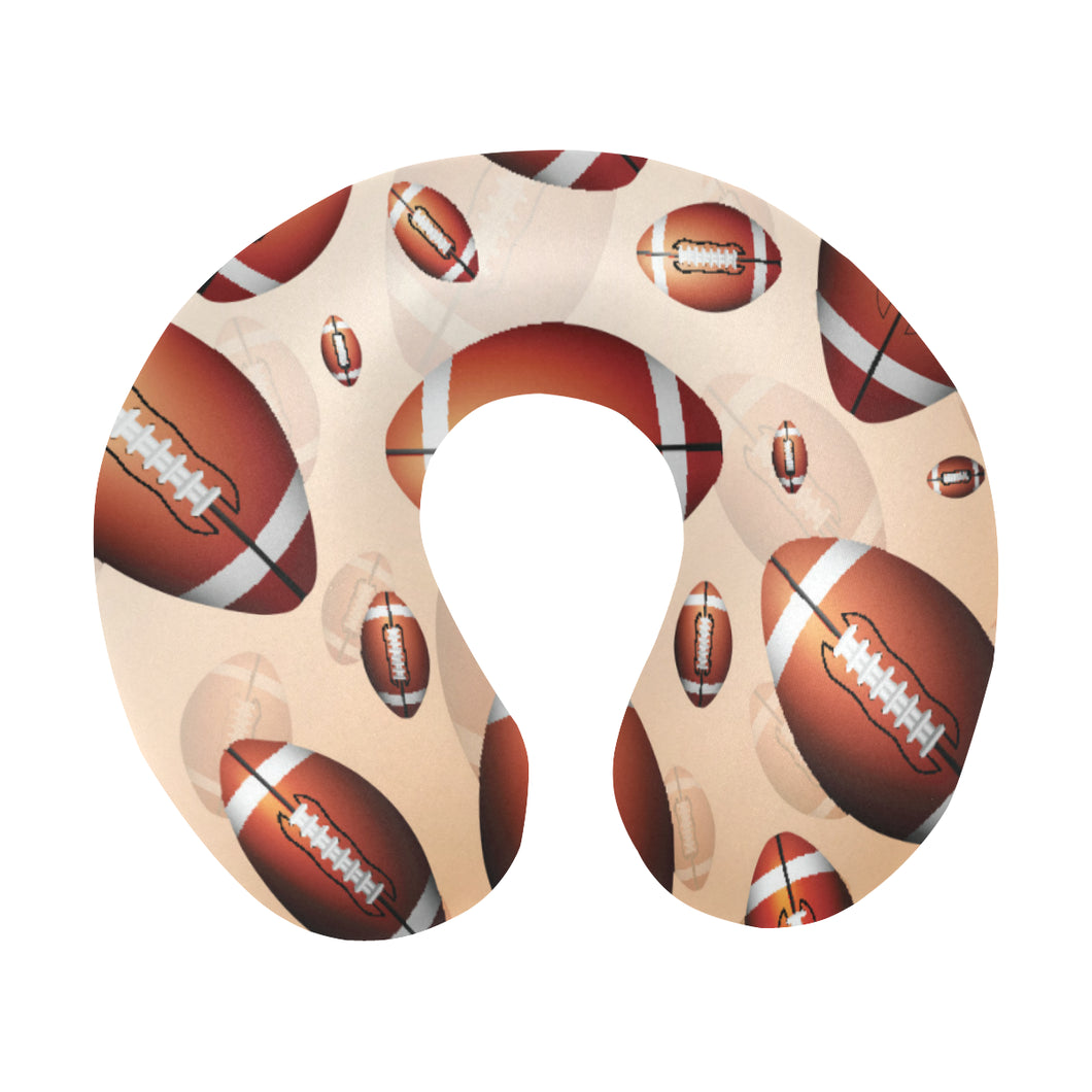 American football ball design pattern U-Shaped Travel Neck Pillow