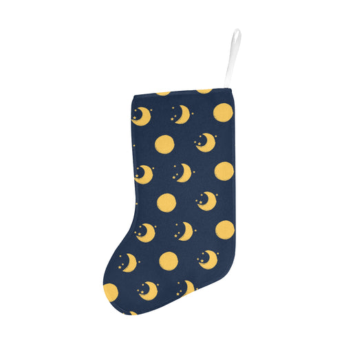 Moon star pattern Christmas Stocking