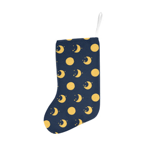 Moon star pattern Christmas Stocking
