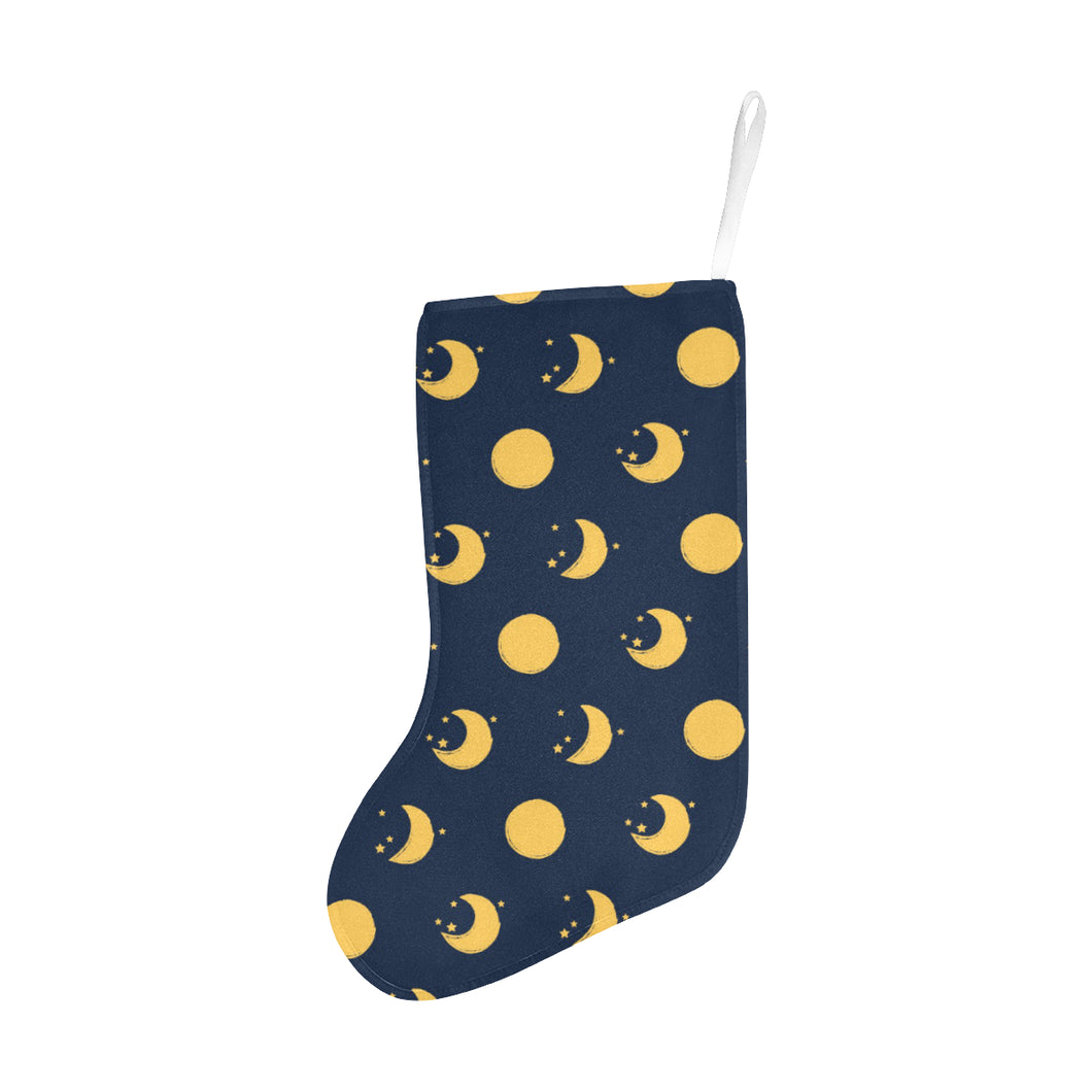 Moon star pattern Christmas Stocking