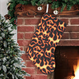 Fire flame dark pattern Christmas Stocking
