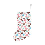 Pretzels Pattern Print Design 04 Christmas Stocking