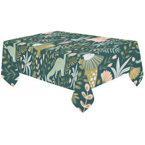 dinosaurs tropical leaves flower pattern Tablecloth