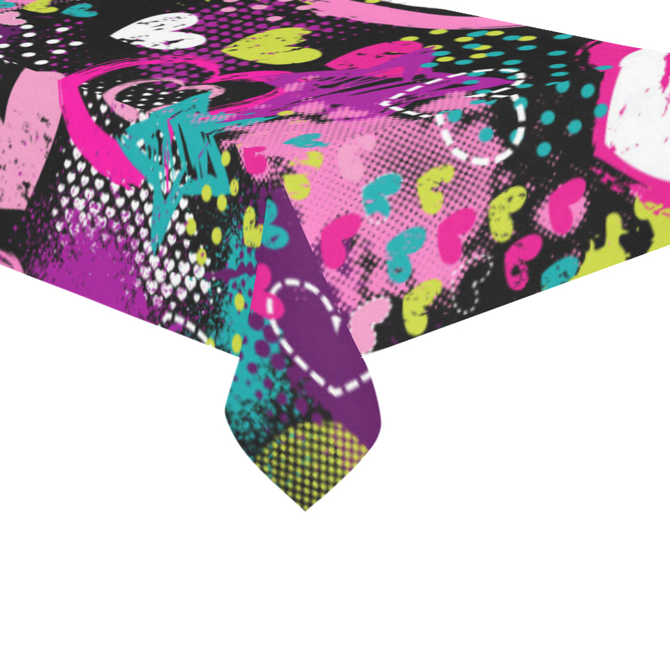 heart dot wave star creative design pattern Tablecloth